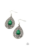 Paparazzi "Fanciful Droplets" Green Earrings Paparazzi Jewelry