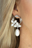 Paparazzi "Elegant Expo" White Post Earrings Paparazzi Jewelry