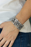 Paparazzi "Dynamically Diverse" Silver Exclusive Bracelet Paparazzi Jewelry