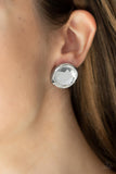 Paparazzi "Double-Take Twinkle" White Post Earrings Paparazzi Jewelry