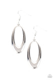 Paparazzi "OVAL The Hill" Silver Earrings Paparazzi Jewelry