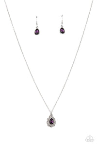 Paparazzi "Vintage Validation" Purple Necklace & Earring Set Paparazzi Jewelry