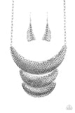 Paparazzi "Moonwalk Magic" Silver Necklace & Earring Set Paparazzi Jewelry