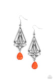 Paparazzi "Transcendent Trendsetter" Orange Earrings Paparazzi Jewelry