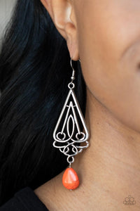 Paparazzi "Transcendent Trendsetter" Orange Earrings Paparazzi Jewelry