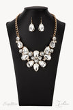 Paparazzi "The Bea" Gold 2021 Zi Collection Necklace & Earring Set Paparazzi Jewelry