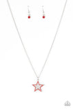 Paparazzi "American Anthem" Red Necklace & Earring Set Paparazzi Jewelry