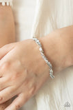 Paparazzi "Twisted Twinkle” White Bracelet Paparazzi Jewelry
