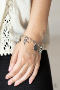 Paparazzi "Fancifully Flighty" White Bracelet Paparazzi Jewelry