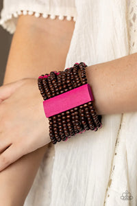 Paparazzi "Tropical Trendsetter" Pink Bracelet Paparazzi Jewelry