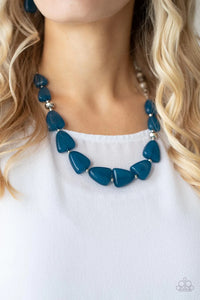 Paparazzi "Tenaciously Tangy" Blue Necklace & Earring Set Paparazzi Jewelry