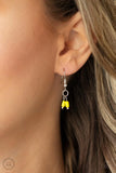 Paparazzi "Urban Expo" Yellow Choker Necklace & Earring Set Paparazzi Jewelry