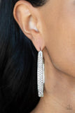 Paparazzi "Bossy and Glossy" White Earrings Paparazzi Jewelry