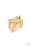 Paparazzi "Encrypted Edge" Gold Ring Paparazzi Jewelry