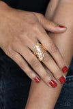 Paparazzi "Encrypted Edge" Gold Ring Paparazzi Jewelry