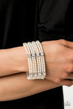 Paparazzi "Get In Line" White Bracelet Paparazzi Jewelry