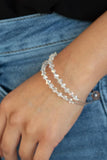 Paparazzi "Prismatic Posh" White Bracelet Paparazzi Jewelry