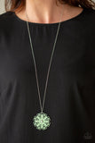 Paparazzi VINTAGE VAULT "Spin Your Pinwheels" Green Necklace & Earring Set Paparazzi Jewelry