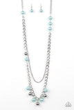 Paparazzi VINTAGE VAULT "Modern Musical" Blue Necklace & Earring Set Paparazzi Jewelry