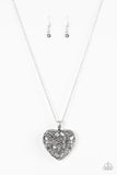 Paparazzi "Heartless Heiress" Silver Necklace & Earring Set Paparazzi Jewelry