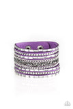 Paparazzi VINTAGE VAULT "Rhinestone Rumble" Purple Wrap Bracelet Paparazzi Jewelry