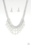 Paparazzi "5th Avenue Fleek" White Necklace & Earring Set Paparazzi Jewelry