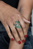 Paparazzi "Billowing Beauty" Green Ring Paparazzi Jewelry