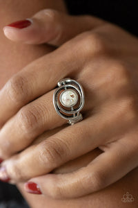 Paparazzi "Celestial Karma" White Ring Paparazzi Jewelry