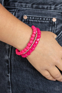 Paparazzi "Vacay Vagabond" Pink Bracelet Paparazzi Jewelry