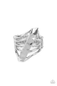 Paparazzi "Encrypted Edge" Silver Ring Paparazzi Jewelry