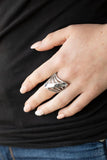 Paparazzi "Encrypted Edge" Silver Ring Paparazzi Jewelry