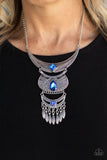 Paparazzi "Lunar Enchantment" Blue Exclusive Necklace & Earring Set Paparazzi Jewelry