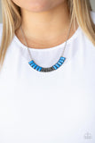 Paparazzi "Coup de MANE" Blue Necklace & Earring Set Paparazzi Jewelry