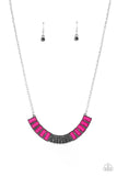 Paparazzi "Coup de MANE" Pink Necklace & Earring Set Paparazzi Jewelry