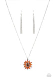 Paparazzi "Formal Florals" Orange Necklace & Earring Set Paparazzi Jewelry