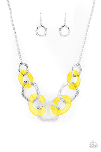 Paparazzi "Urban Circus" Yellow Necklace & Earring Set Paparazzi Jewelry