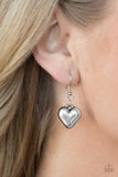 Paparazzi "Chicly Cupid" Silver Necklace & Earring Set Paparazzi Jewelry