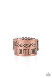 Paparazzi "Dream Louder" Copper Ring Paparazzi Jewelry