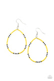 Paparazzi "Keep Up The Good BEADWORK" Yellow Earrings Paparazzi Jewelry