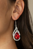 Paparazzi "Dancefloor Diva" Red Earrings Paparazzi Jewelry