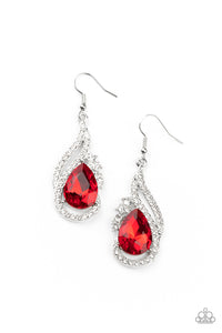 Paparazzi "Dancefloor Diva" Red Earrings Paparazzi Jewelry