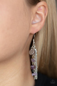 Paparazzi "Stone Sensation" Purple Earrings Paparazzi Jewelry