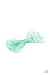 Paparazzi "Twinkly Tulle" Green Hair Clip Paparazzi Jewelry