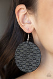 Paparazzi "WEAVE Me Out Of It" Black Earrings Paparazzi Jewelry