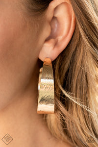 Paparazzi "Curve Crushin" FASHION FIX Gold Earrings Paparazzi Jewelry