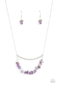 Paparazzi "Pebble Prana" Purple Necklace & Earring Set Paparazzi Jewelry