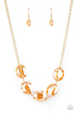 Paparazzi "Cosmic Closeup" Gold Necklace & Earring Set Paparazzi Jewelry