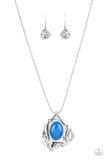 Paparazzi "Amazon Amulet" Blue Necklace & Earring Set Paparazzi Jewelry