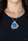 Paparazzi "Amazon Amulet" Blue Necklace & Earring Set Paparazzi Jewelry