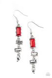 Paparazzi "Modern Day Artifact" Red Earrings Paparazzi Jewelry